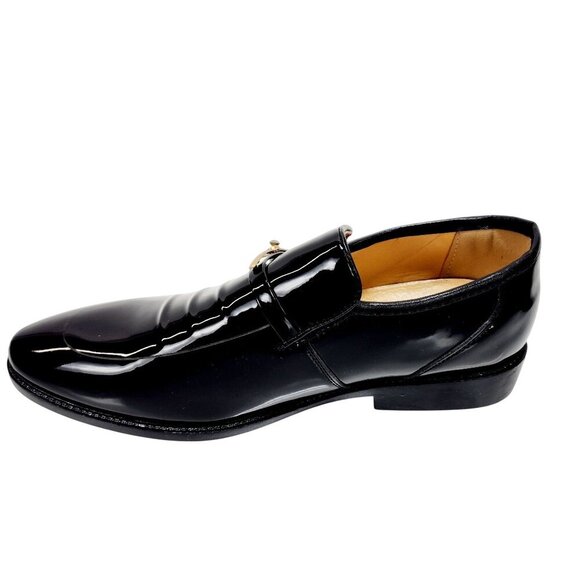Men's patent Leather Lined Dress Oxfords Derby Formal Shoes Size 43/ US 9.5 - Picture 11 of 14